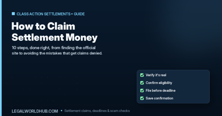 Step by step checklist for filing a class action settlement claim correctly