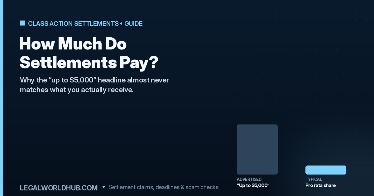 How class action settlement payouts are calculated from the net fund on a pro rata basis