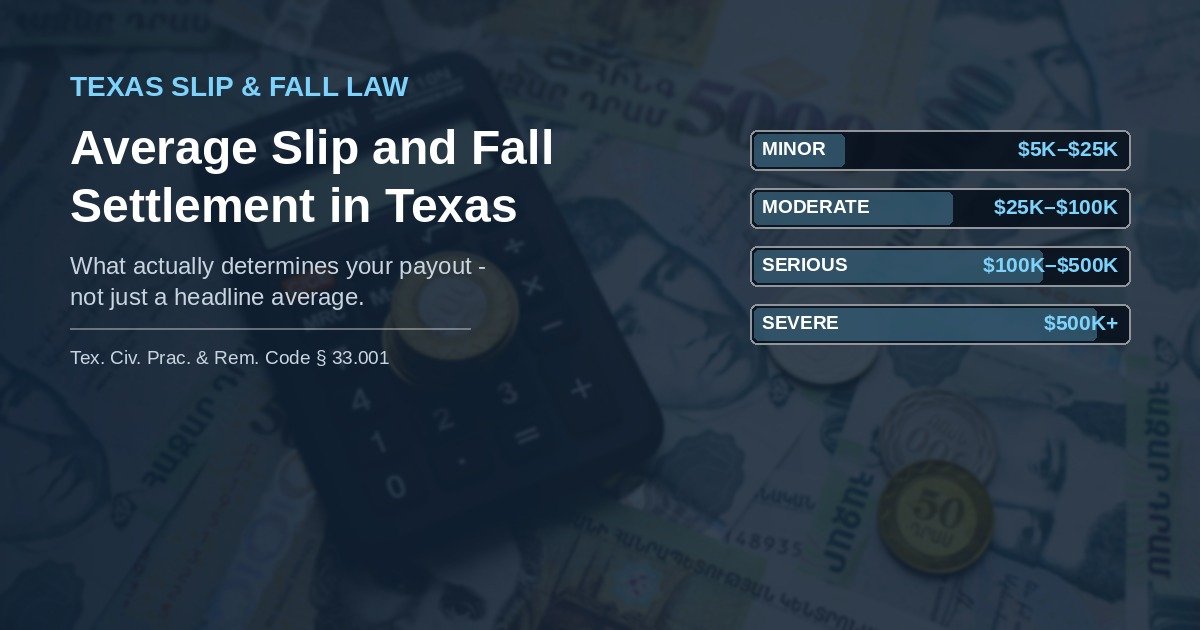 Average Slip and Fall Settlement in Texas: What Actually Determines Your Payout