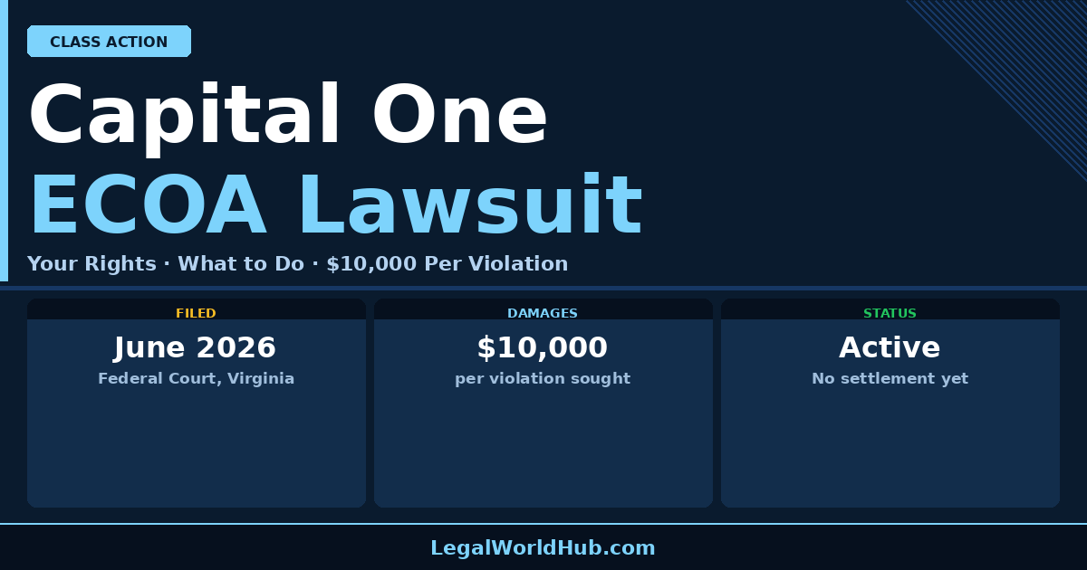 Capital One ECOA class action explained showing federal adverse action notice requirements and what account holders should check