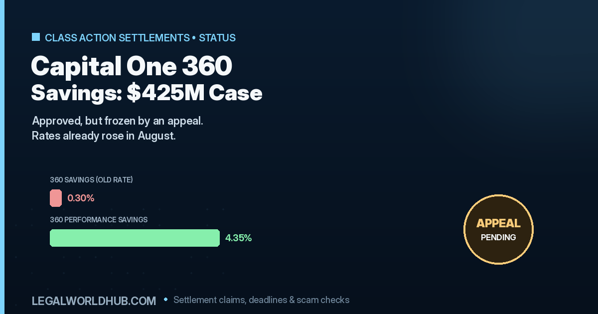 Capital One 360 Savings Settlement: $425M Interest Rate Case Explained