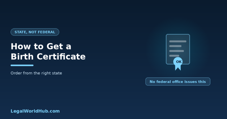 How to order a certified birth certificate from the state vital records office where the birth occurred