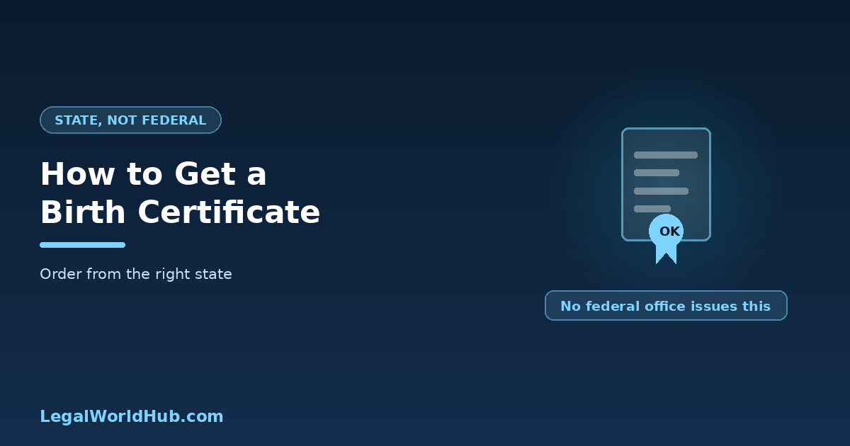 How to order a certified birth certificate from the state vital records office where the birth occurred