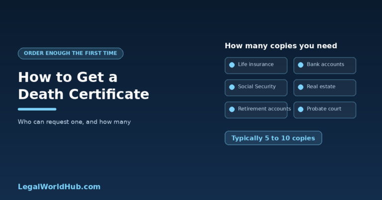 How to order a certified death certificate showing who qualifies and how many copies you need