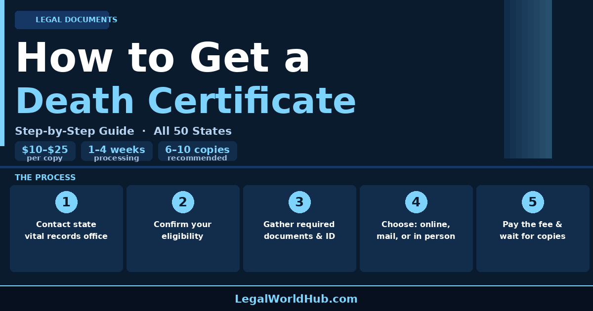 Death certificates are filed at the state or county level, not federally. Who is legally allowed to order one, what it costs, and how many copies to get.