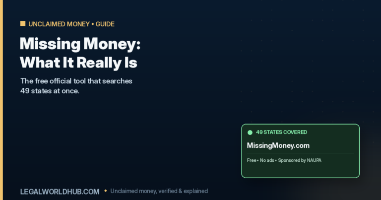 MissingMoney.com official multi-state unclaimed property search covering 49 states for free