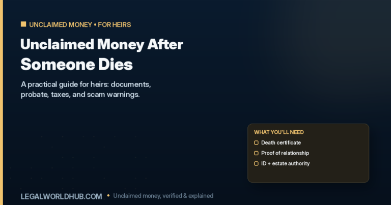 How heirs can find and claim unclaimed money from a deceased relative